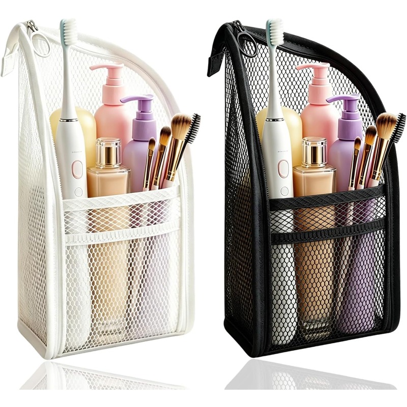 Travel Accessories Bag - Mesh Toiletry Bag Breathable Quick Dry