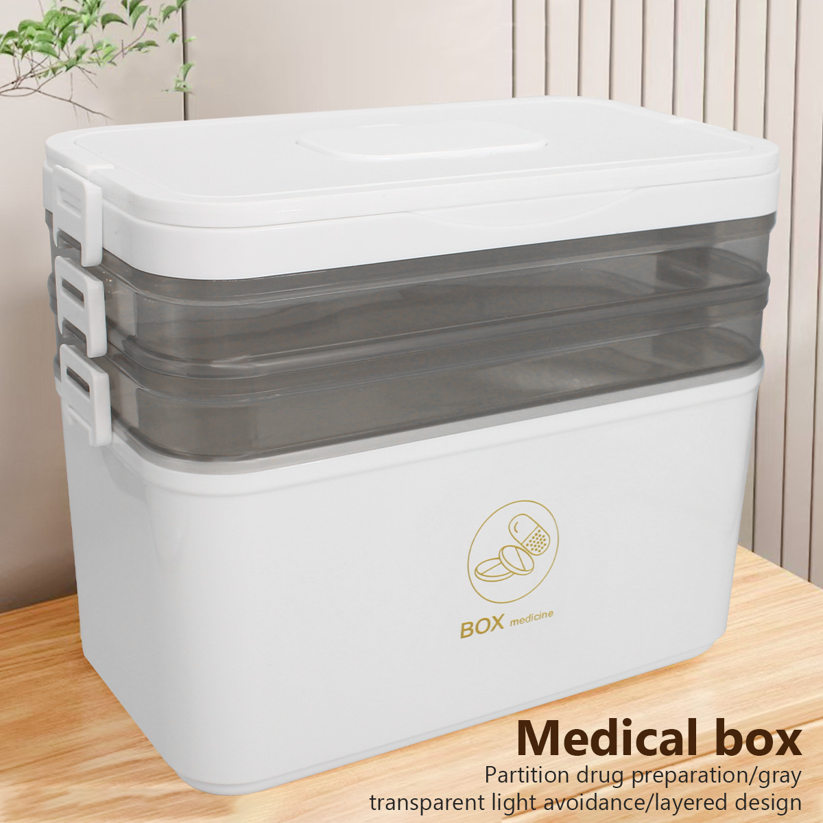 First Aid Travel Kit - Portable Medicine Box Large Capacity Home