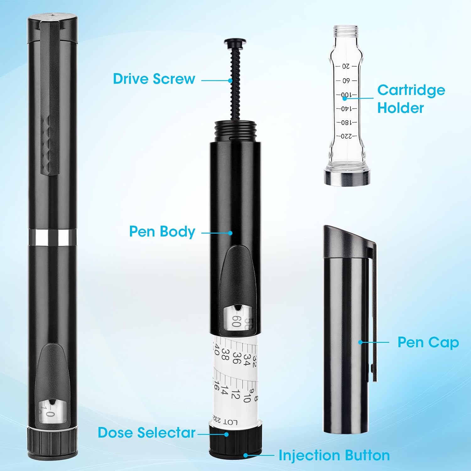 60 Units Peptide Pen Injector  - Travel Accessories Useful ulasan dan harga