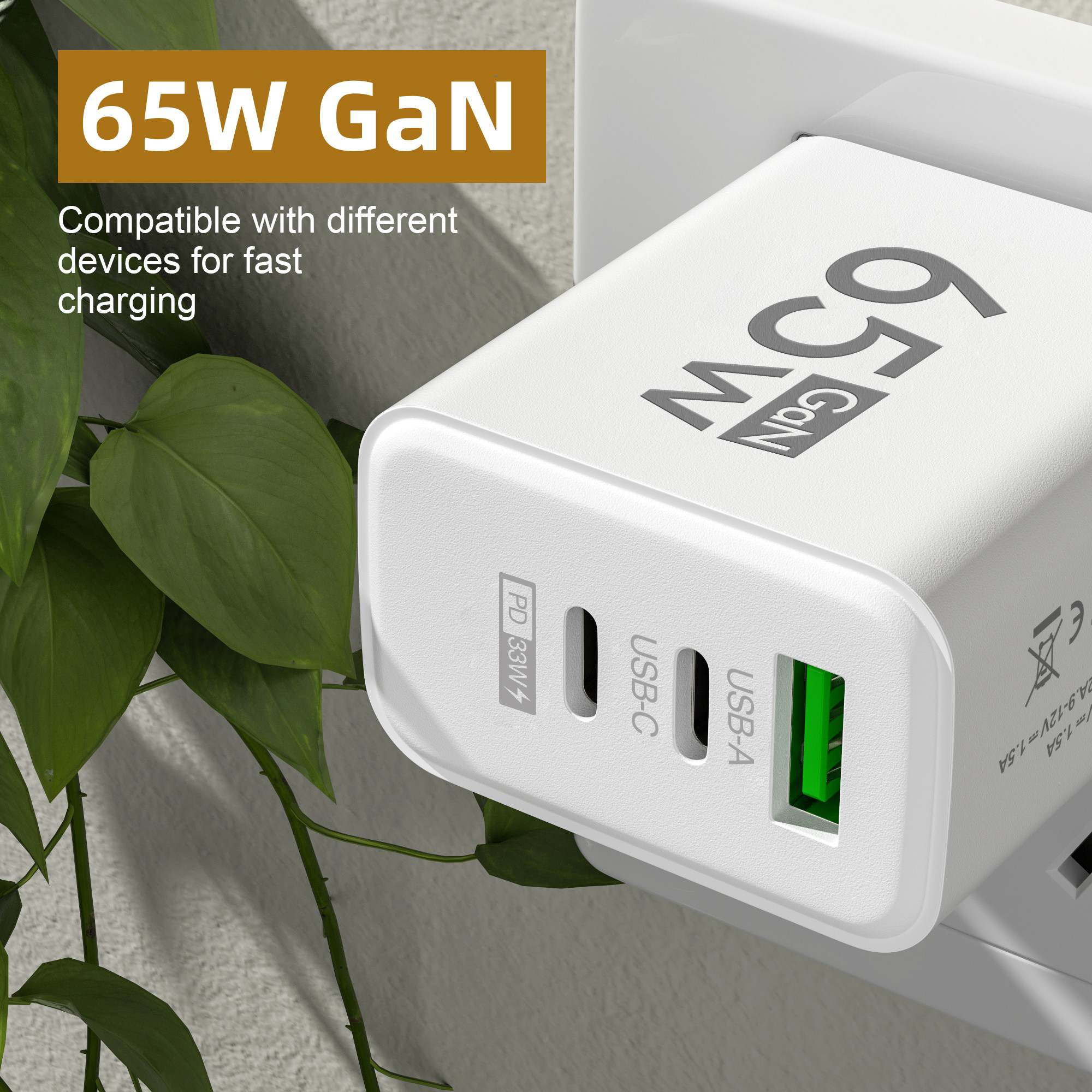 65W GaN USB C Wall Charger 3-P - Travel Accessories Inc ulasan dan harga