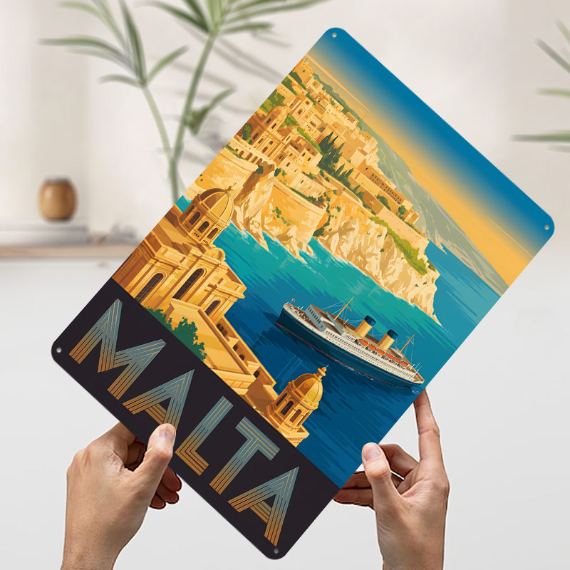 Malta Travel Metal Poster Cust - Travel Accessories Malta ulasan dan harga