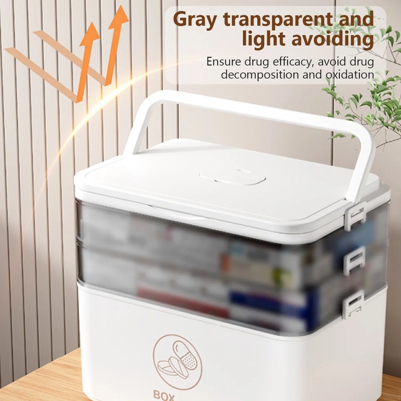 Portable Medicine Box Large Ca - First Aid Travel Kit ulasan dan harga