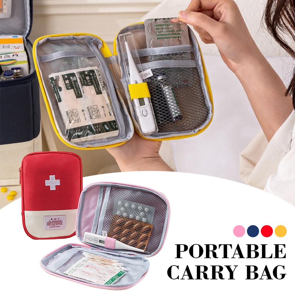 Mini Portable Medicine Bag Tra - First Aid Travel Kit ulasan dan harga