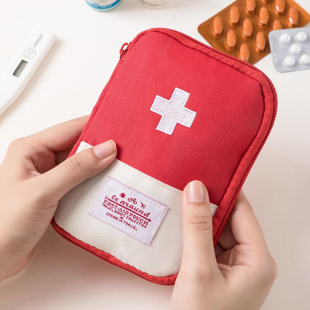 Mini Portable Medicine Bag Tra - First Aid Travel Kit ulasan dan harga