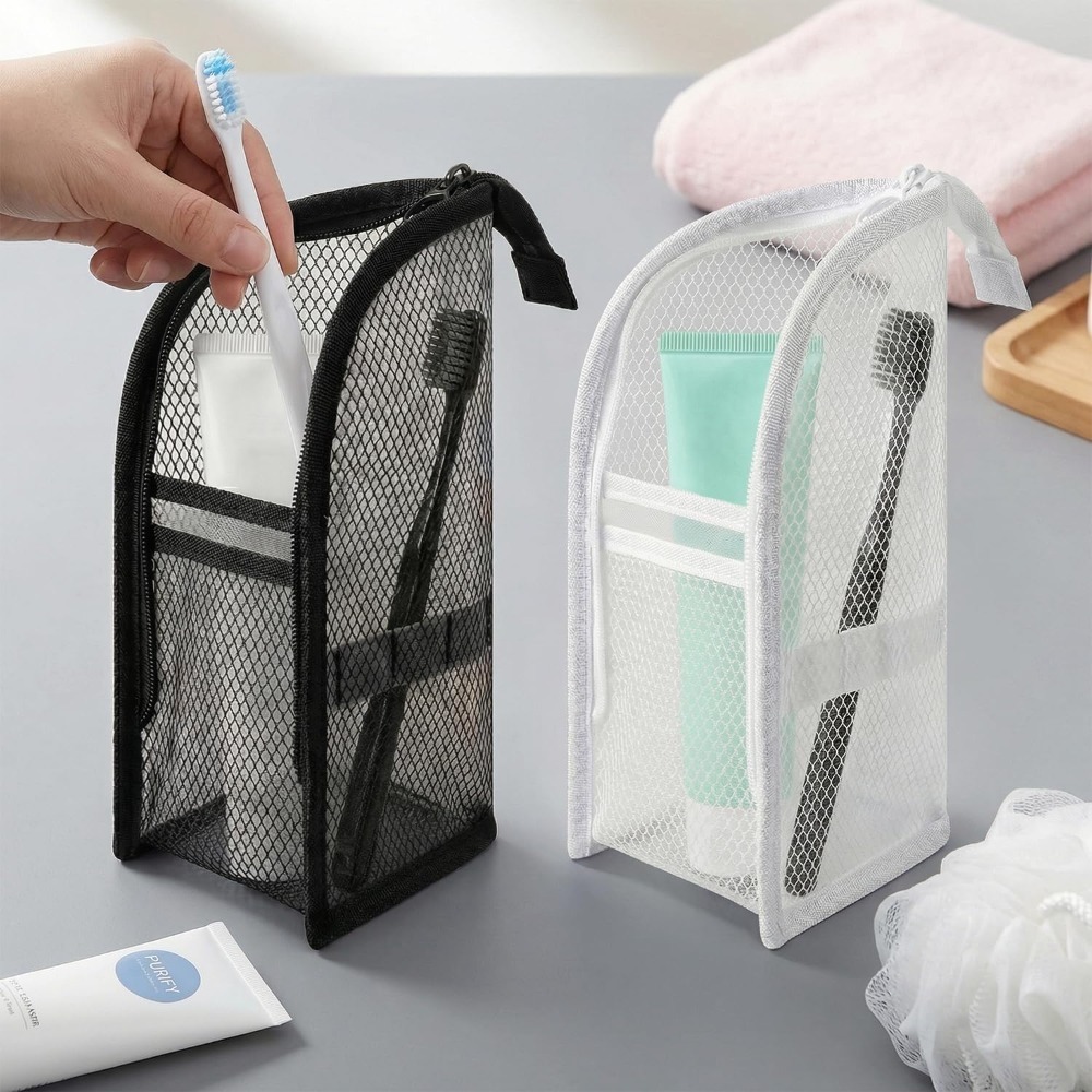 Mesh Toiletry Bag Breathable Q - Travel Accessories Bag ulasan dan harga