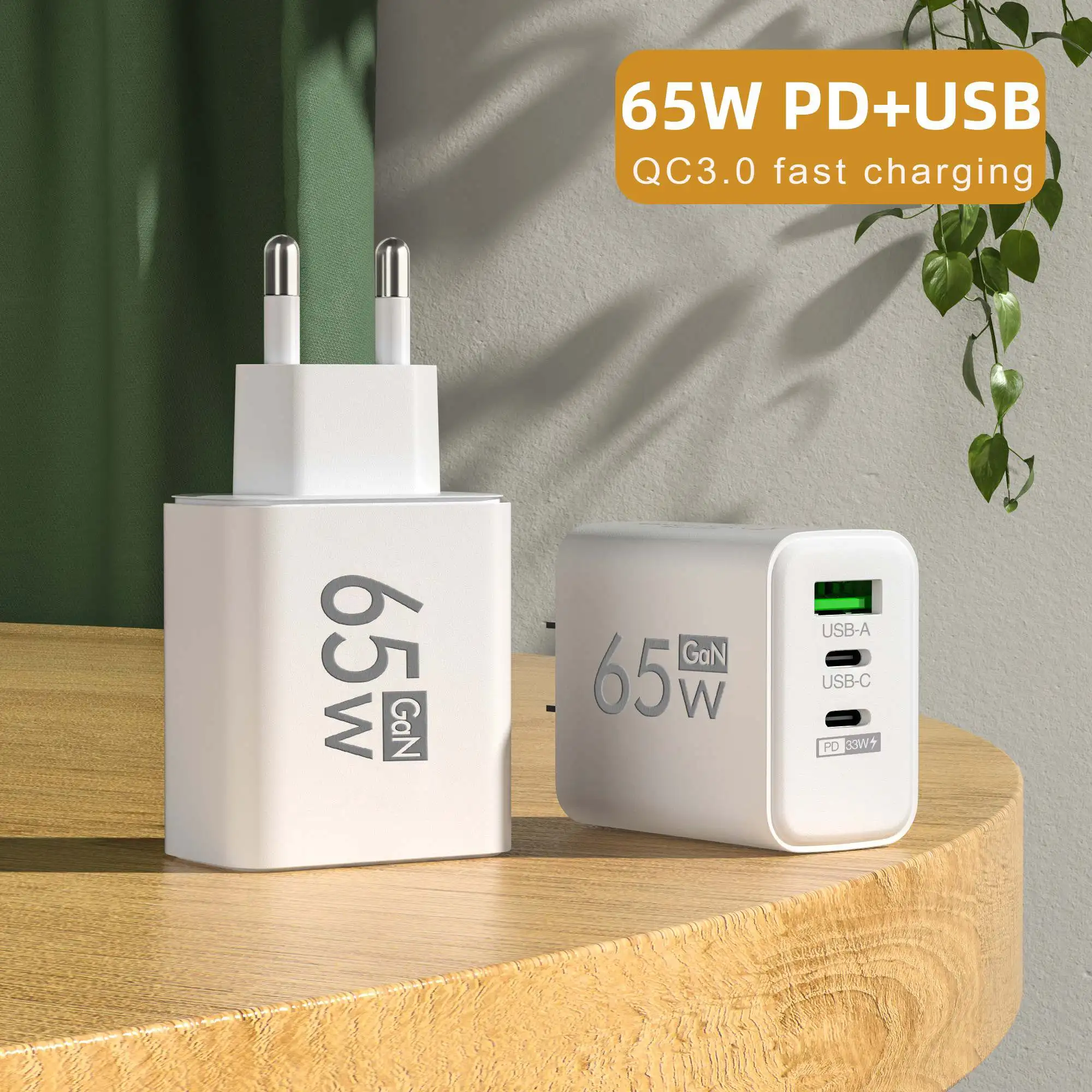 Foldable 65W GaN 3‑Port USB‑C  - Travel Accessories Inc ulasan dan harga