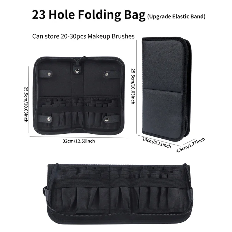 29/23 Holes Foldable Makeup Br - Travel Accessories Organizer Bag ulasan dan harga