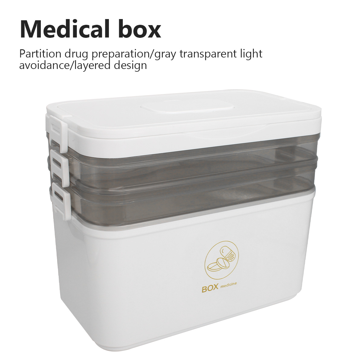 Portable Medicine Box Large Ca - First Aid Travel Kit ulasan dan harga